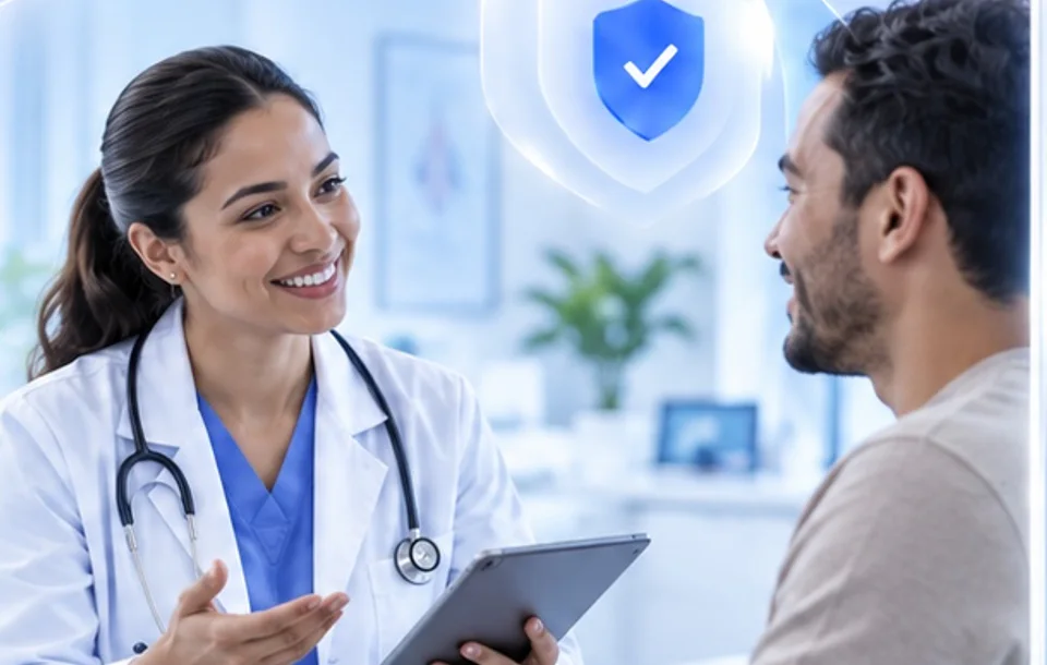 Profesional de la salud atendiendo a un paciente